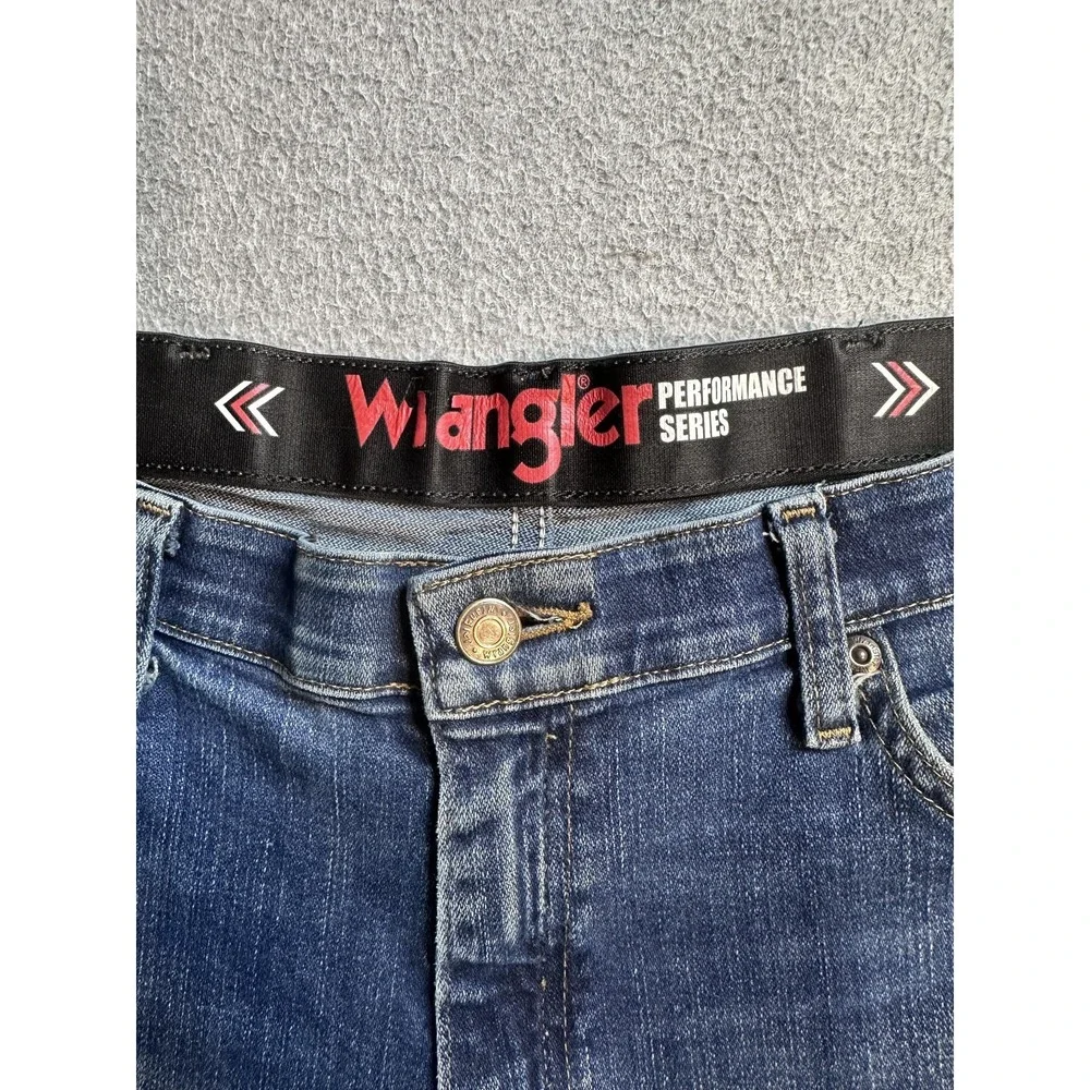 Wrangler Performance Series Straight Jeans Mens 34x30 (36x28) Blue Denim Stretch